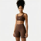 TUFF Mid-Thigh Set with Pockets - Brown