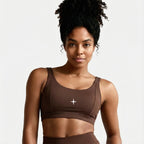 TUFF Mid-Thigh Set with Pockets - Brown