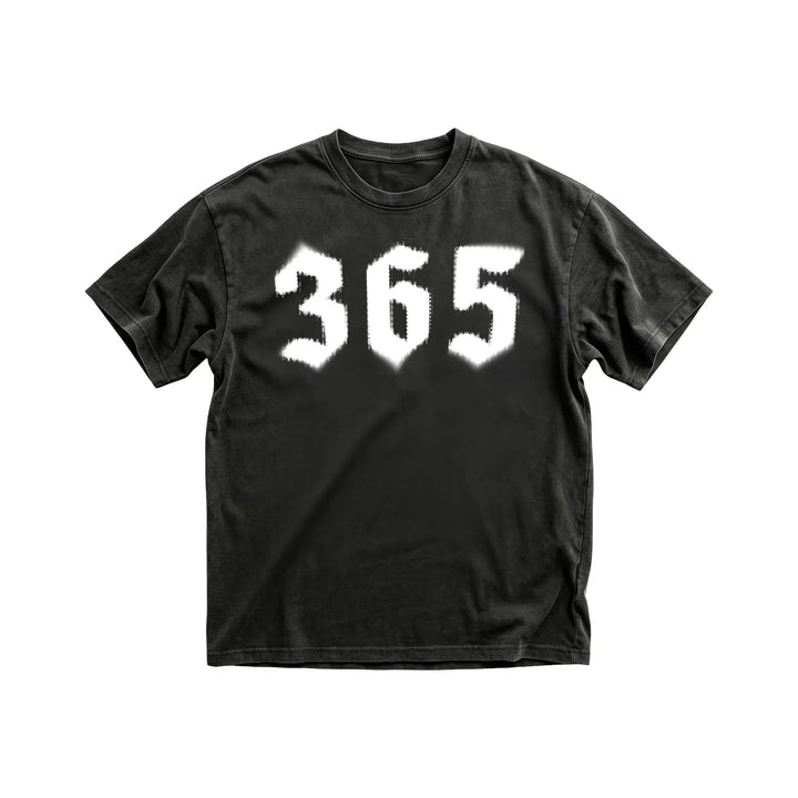 Camiseta 365 Grunge - Preta Estonada