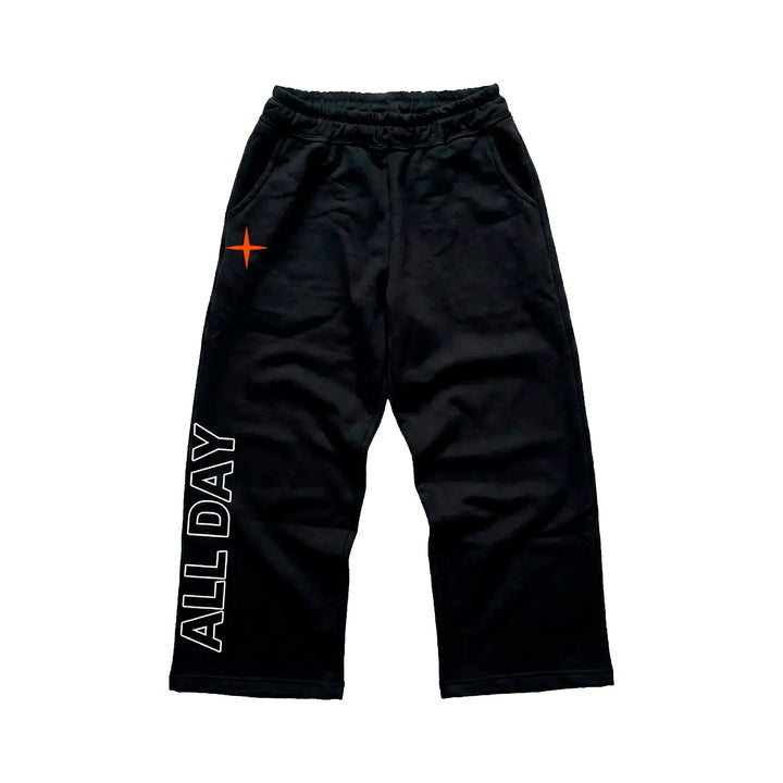 Calça Moletom TUFF All Day Vazado - Preta