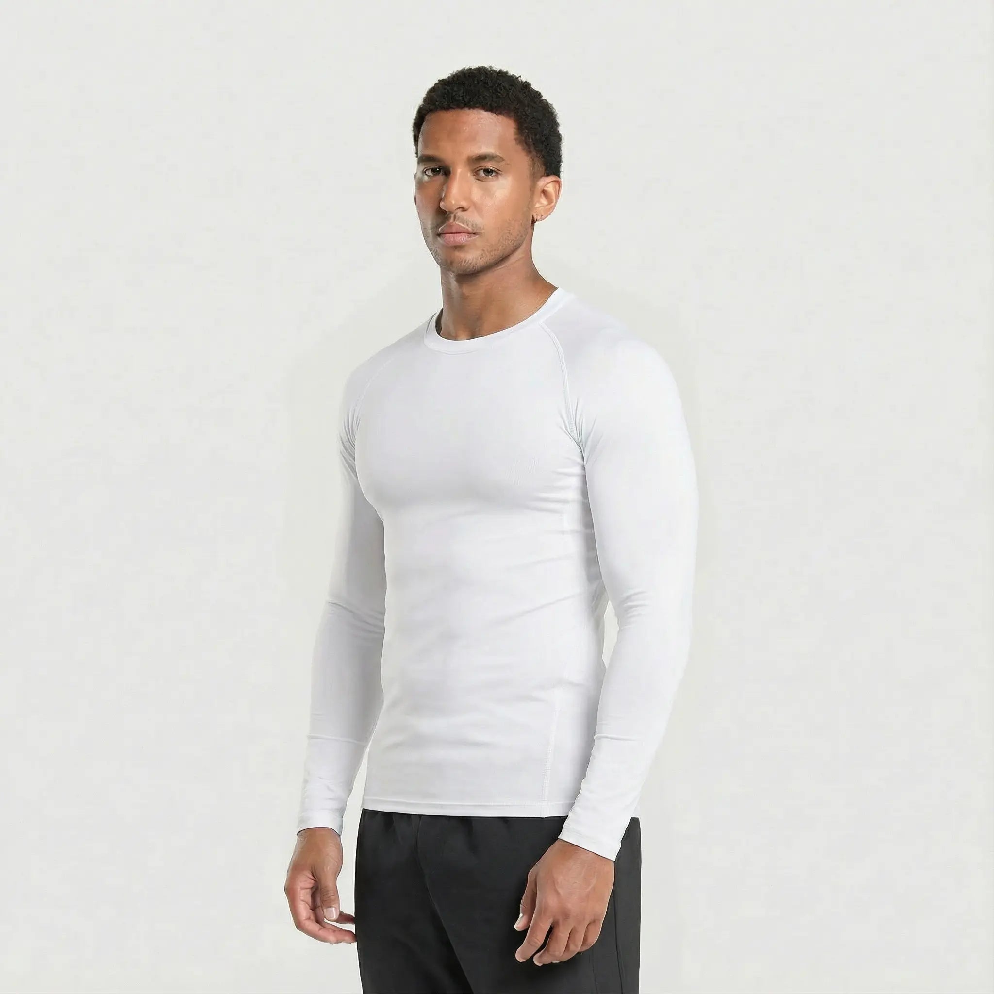Camiseta Manga Longa Compressão Gym - Branca