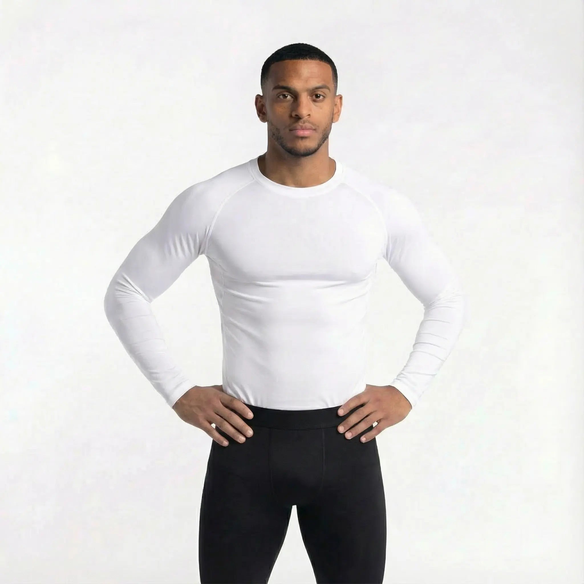 Camiseta Manga Longa Compressão Boxe - Branca