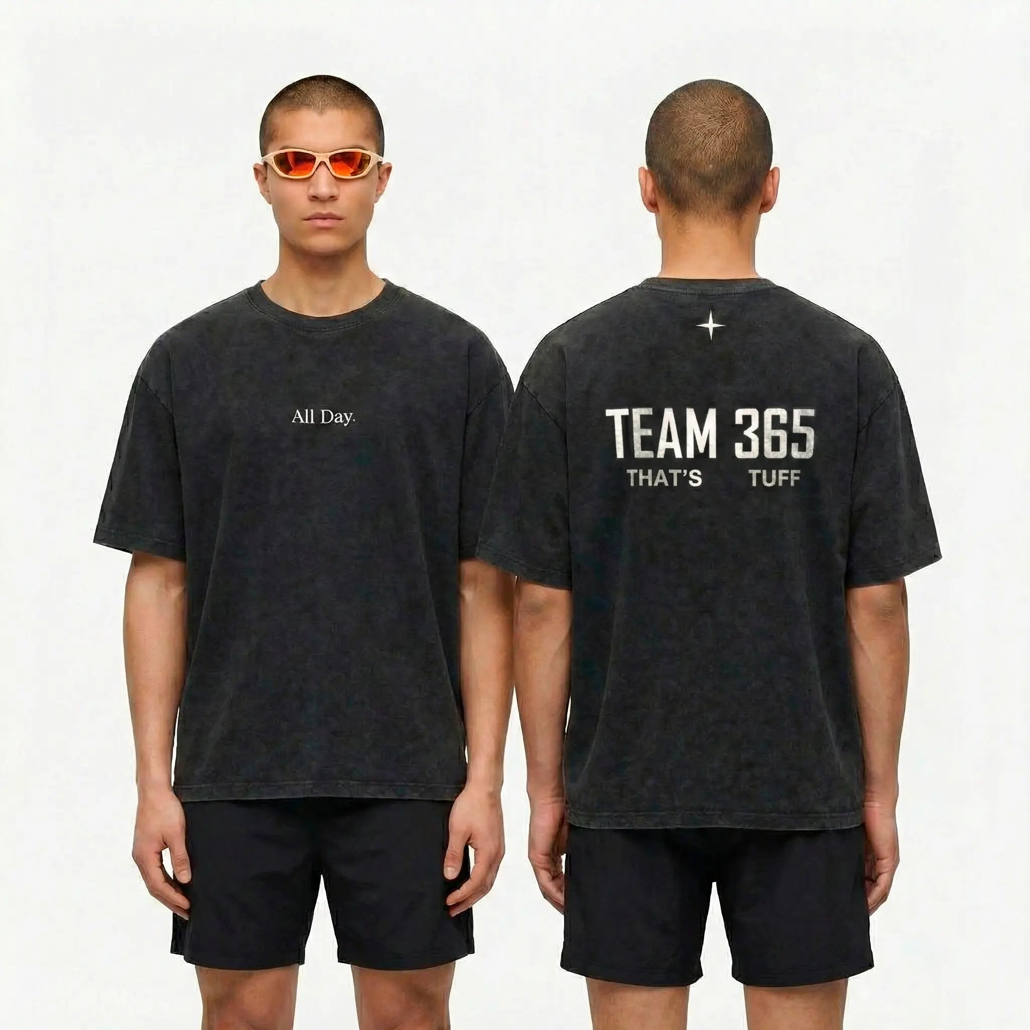 Camiseta All Day/Team 365 - Preta Estonado