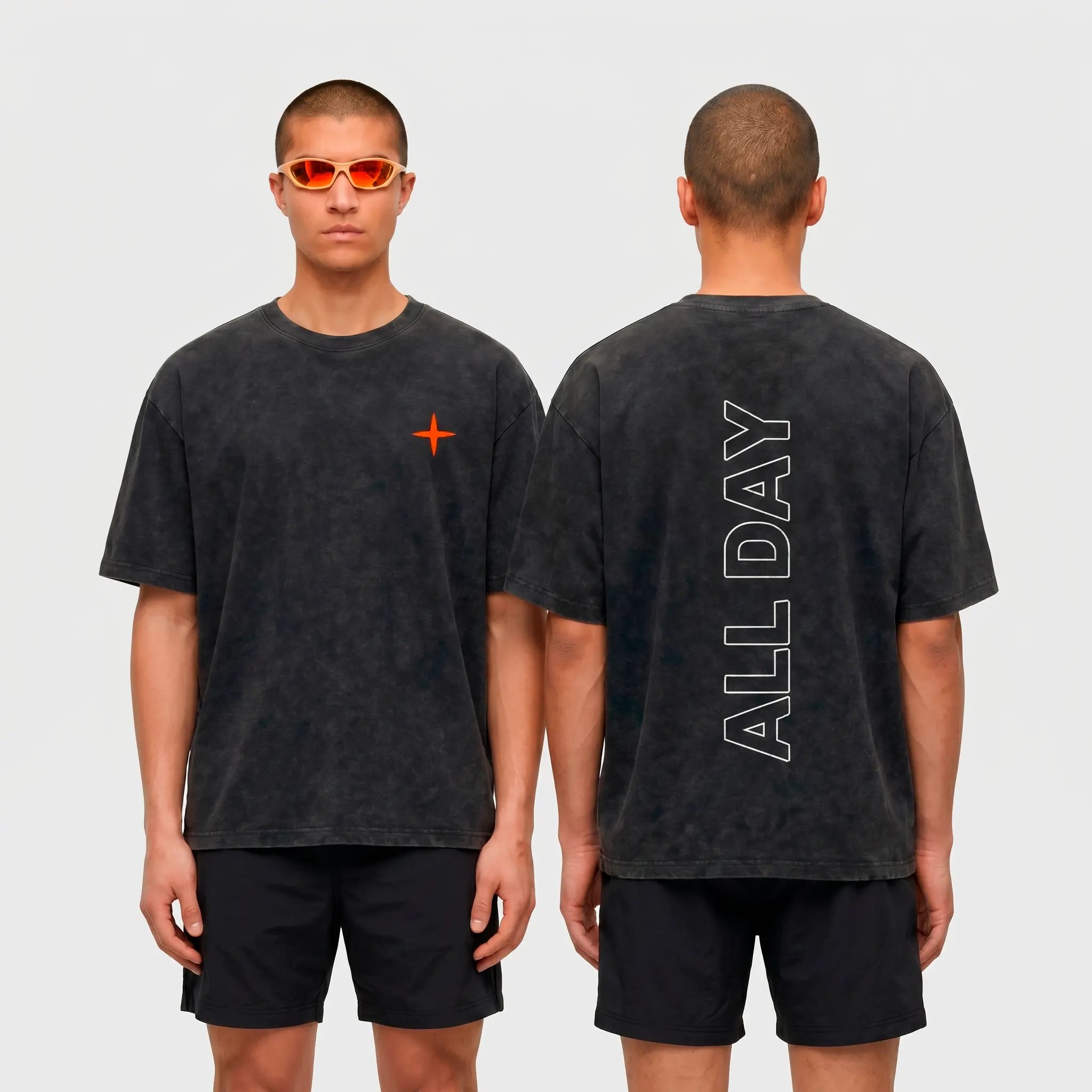 Camiseta TUFF/All Day - Preta Estonado