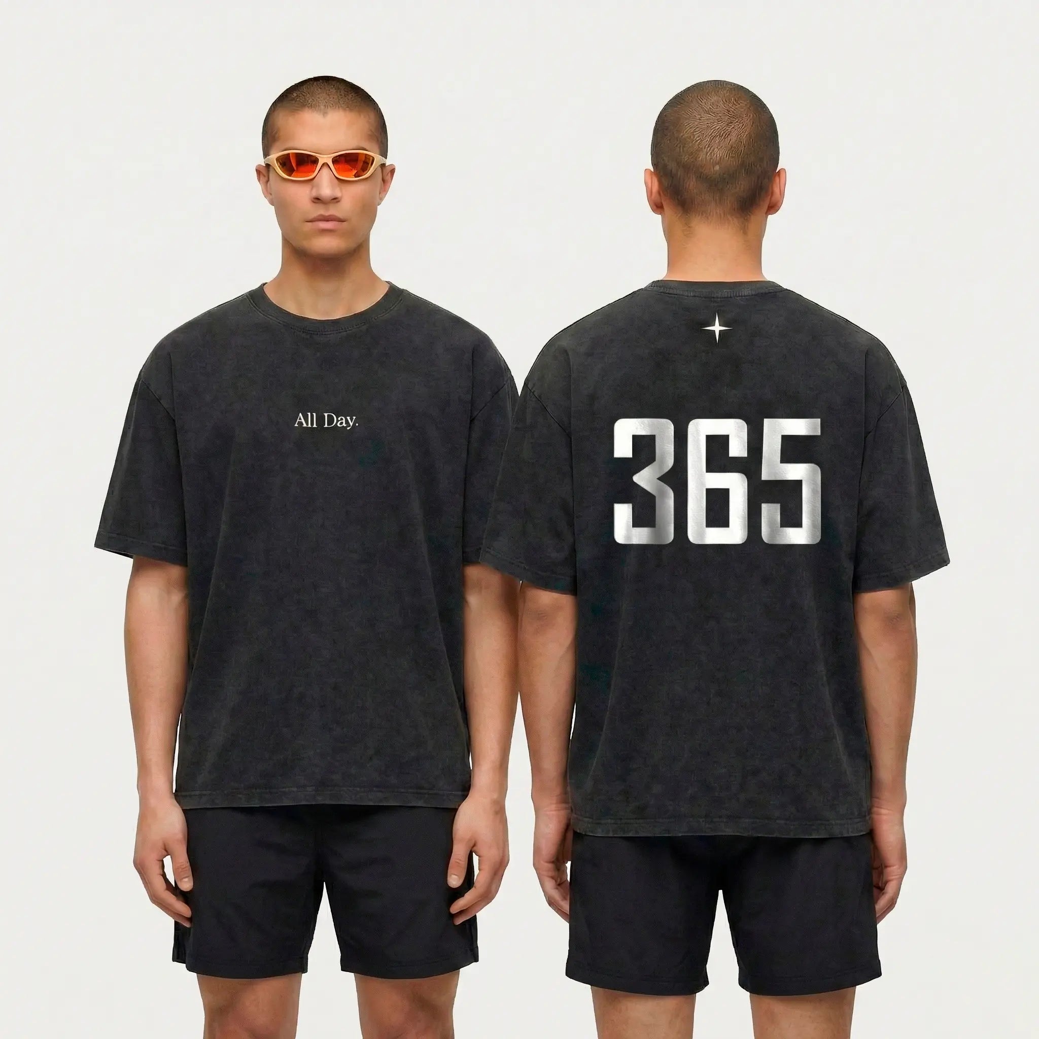 Camiseta All Day/365 - Preta Estonado