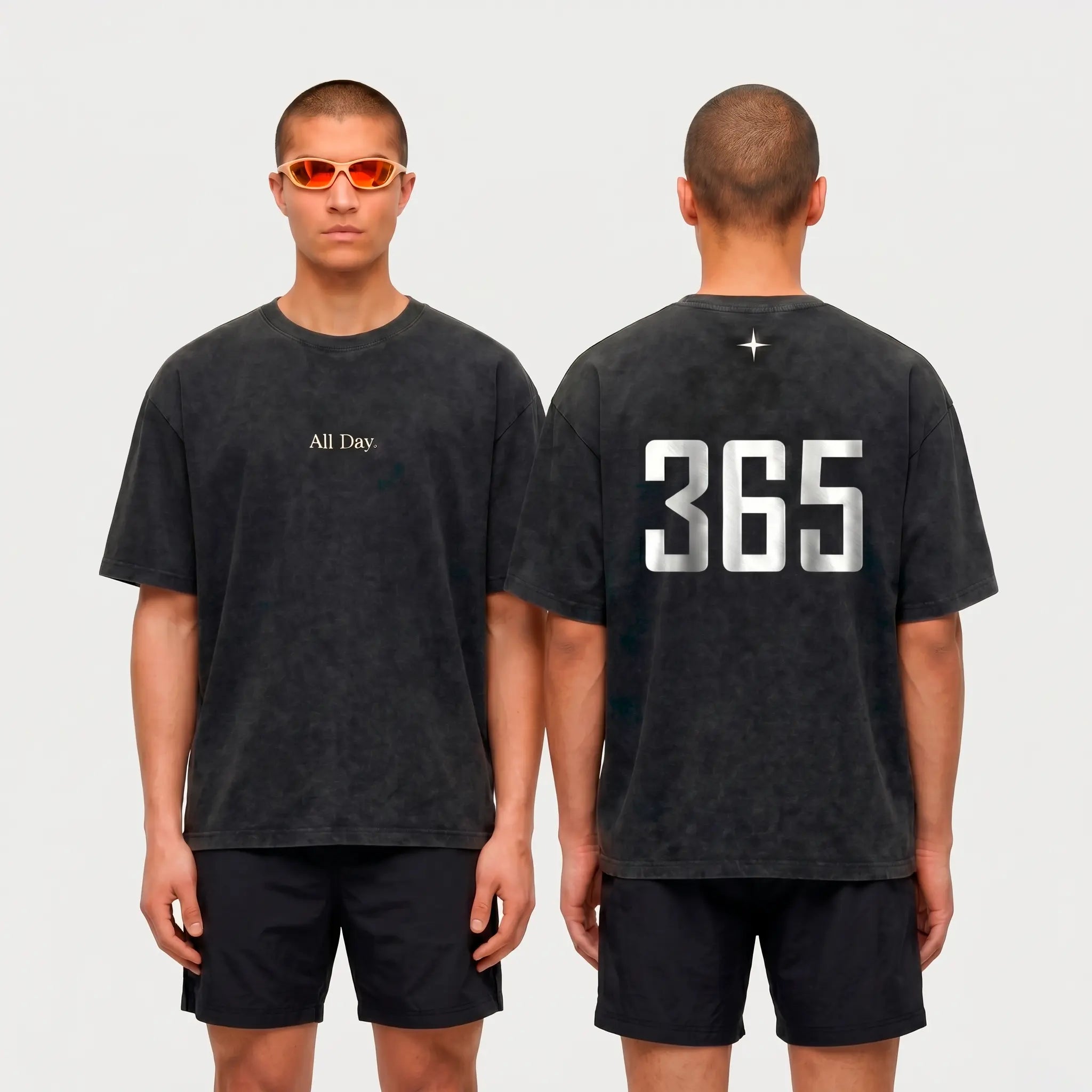 Camiseta All Day/365 - Preta Estonado