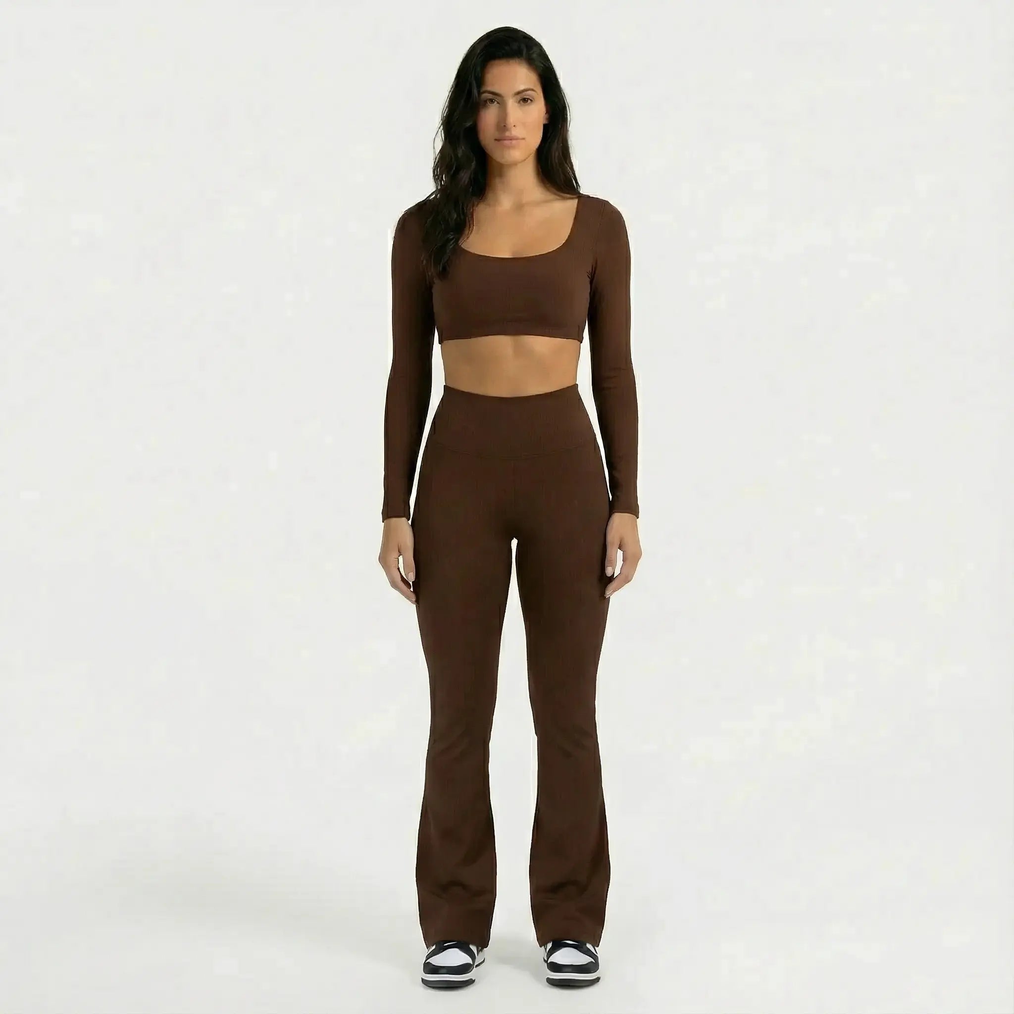 Conjunto Flare - Marrom