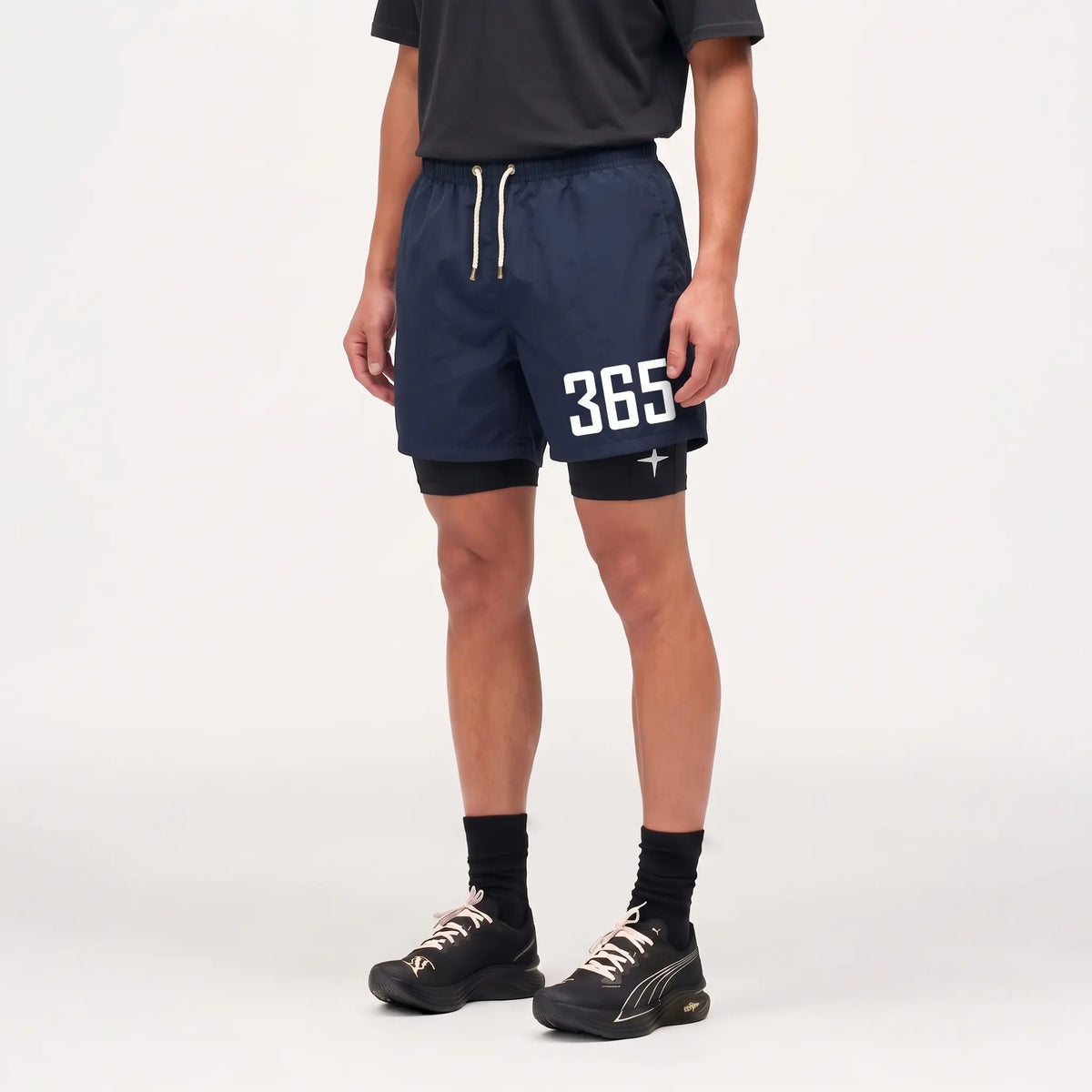 Shorts 365 - Preto Azulado