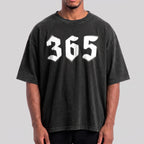 Camiseta 365 Grunge - Preta Estonada