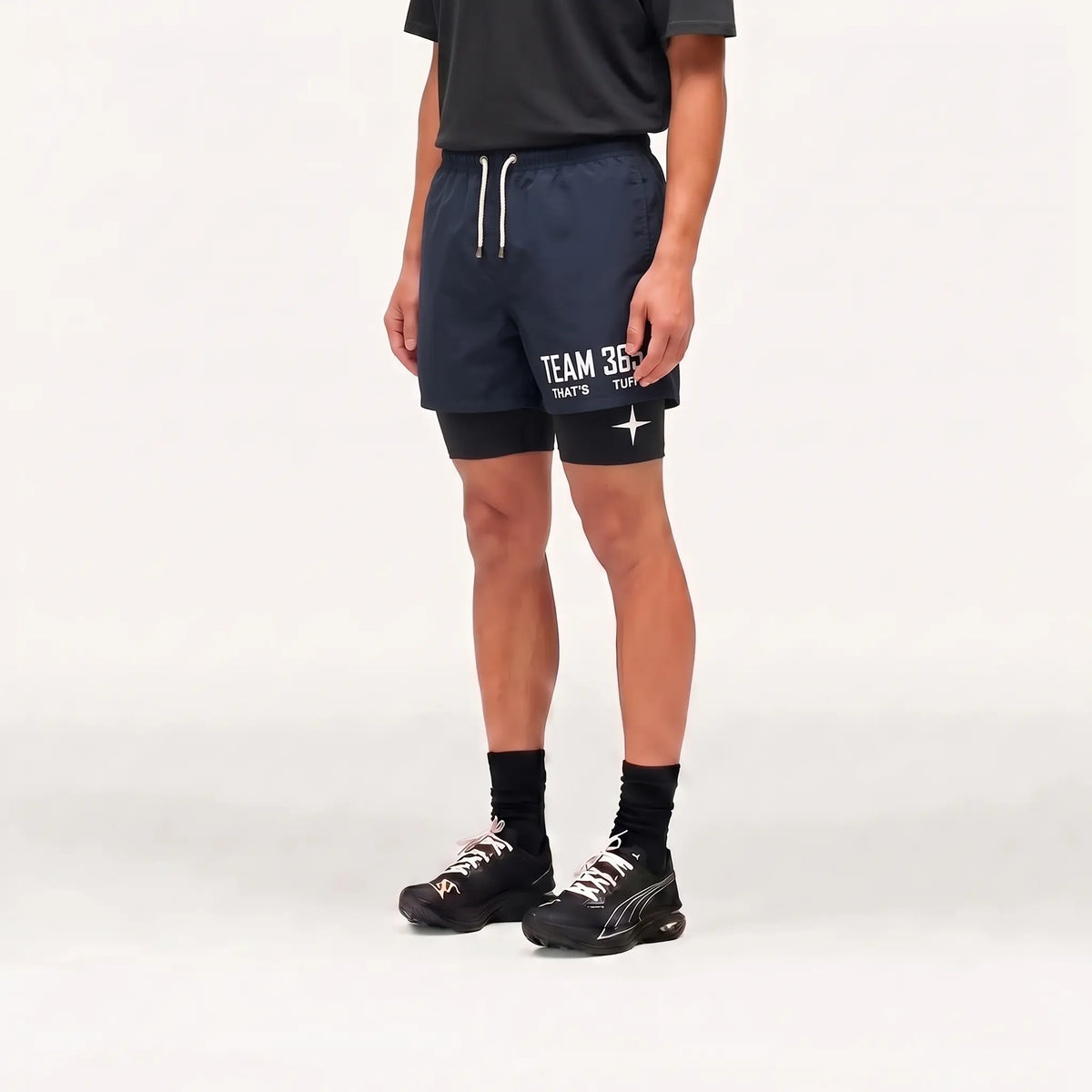 Shorts Team 365 - Preto Azulado