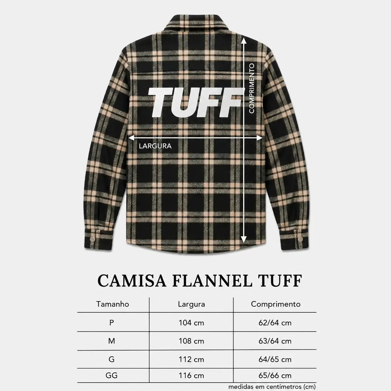 Camisa Flannel TUFF - Marrom