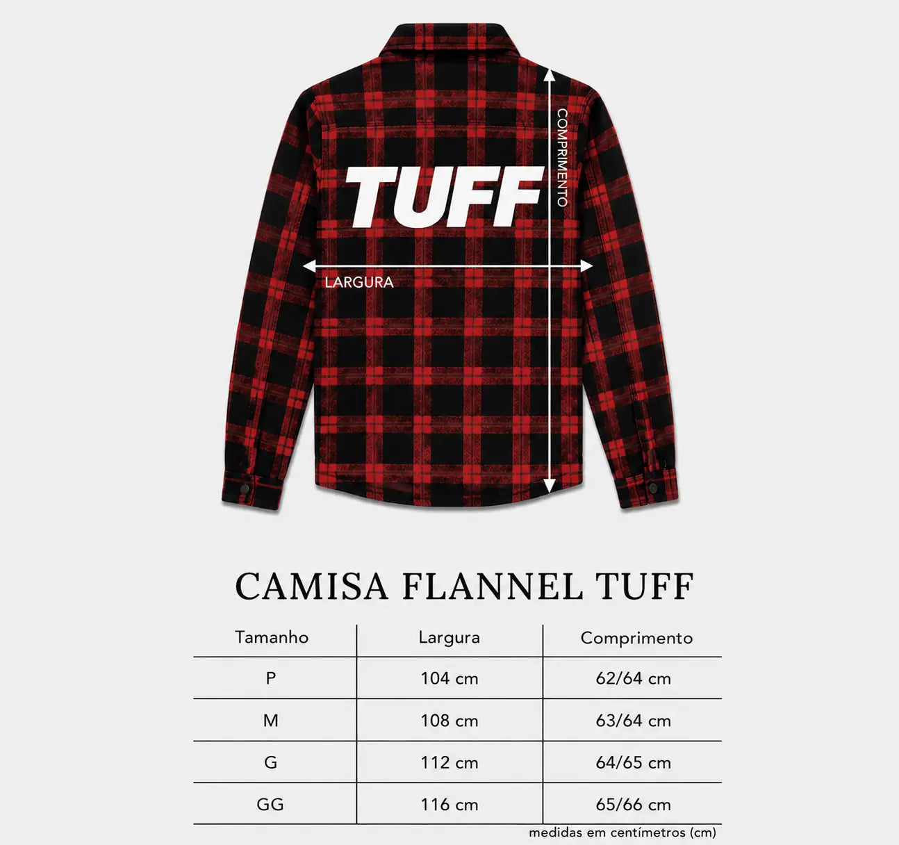 Camisa Flannel TUFF - Vermelha