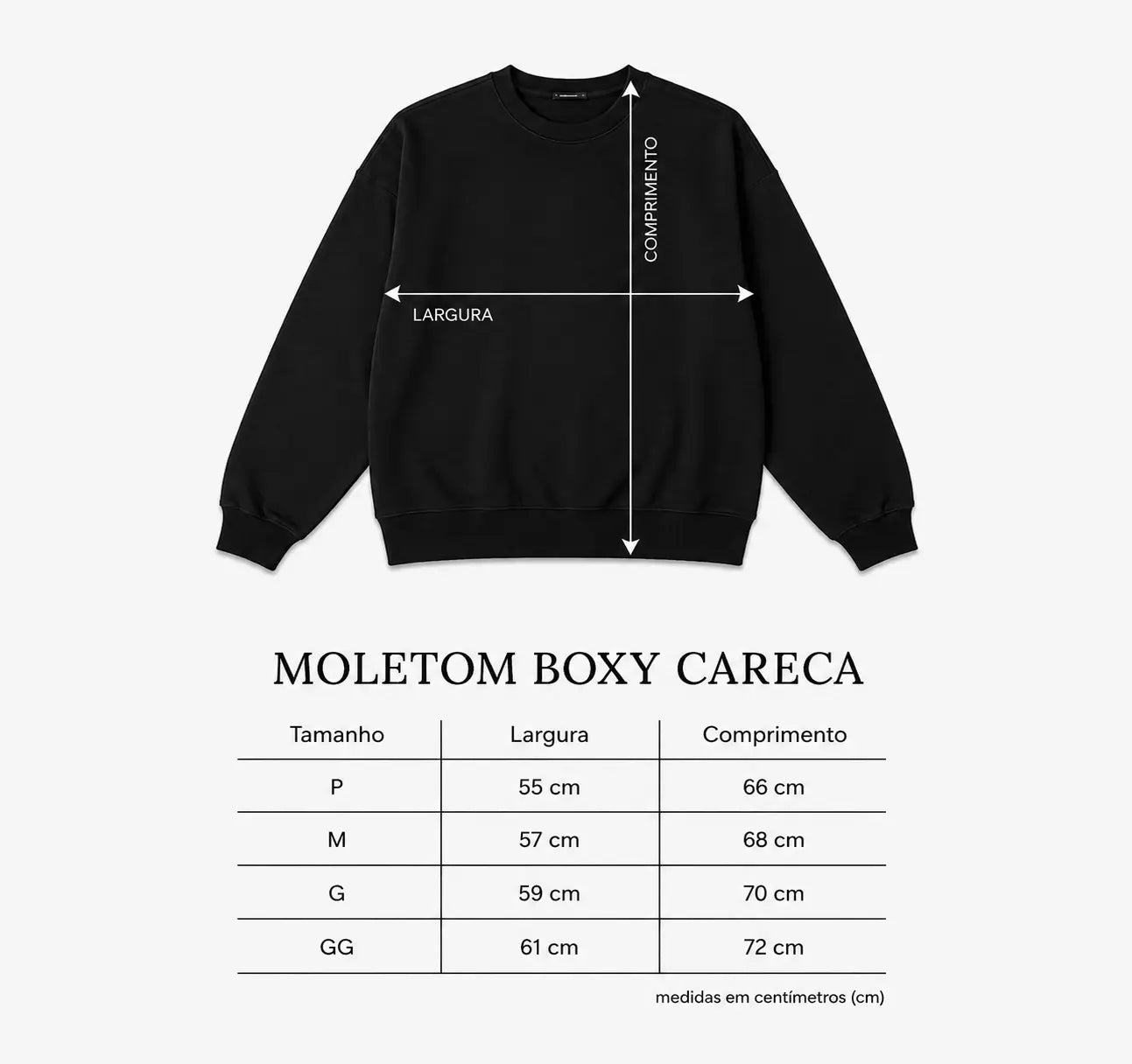 Moletom Boxy Careca TUFF Performance - Preto