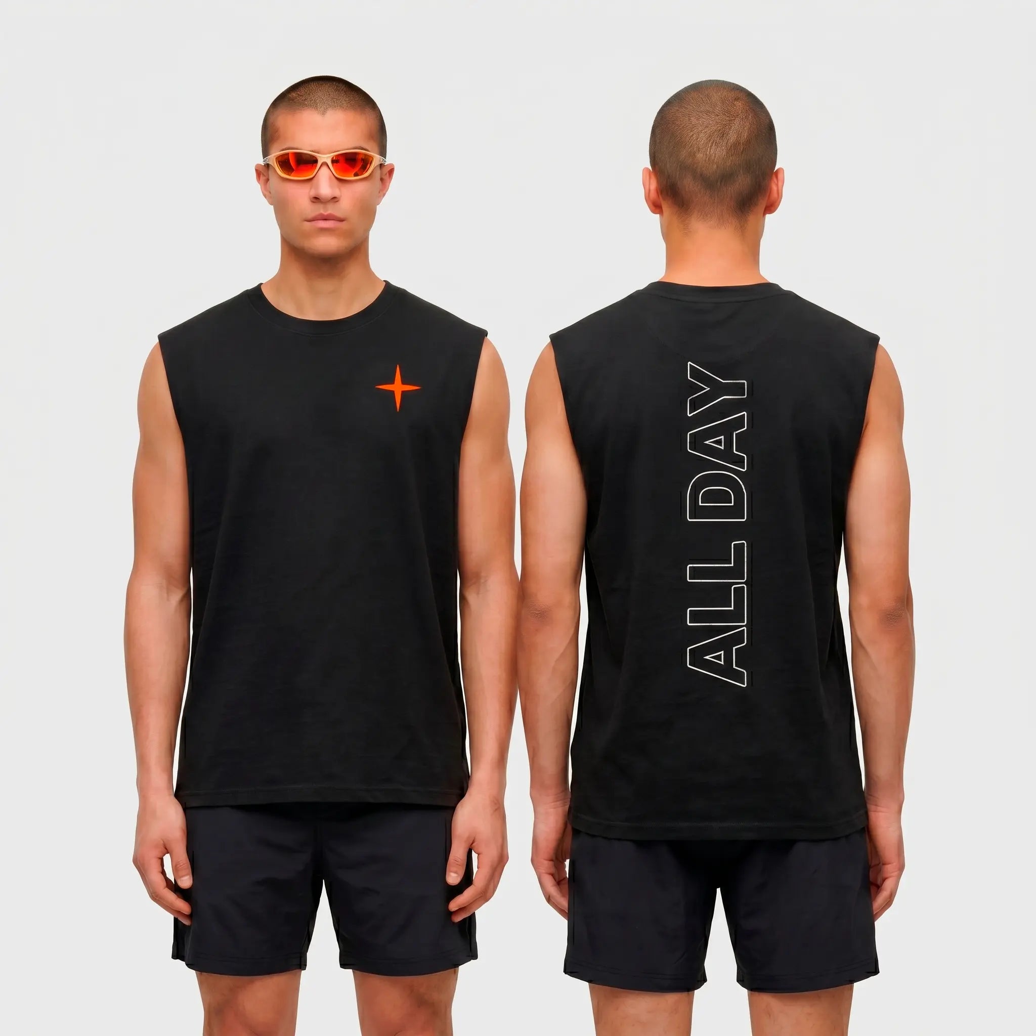 Regata TUFF/All Day Vazado - Preta