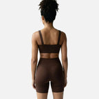 TUFF Mid-Thigh Set with Pockets - Brown