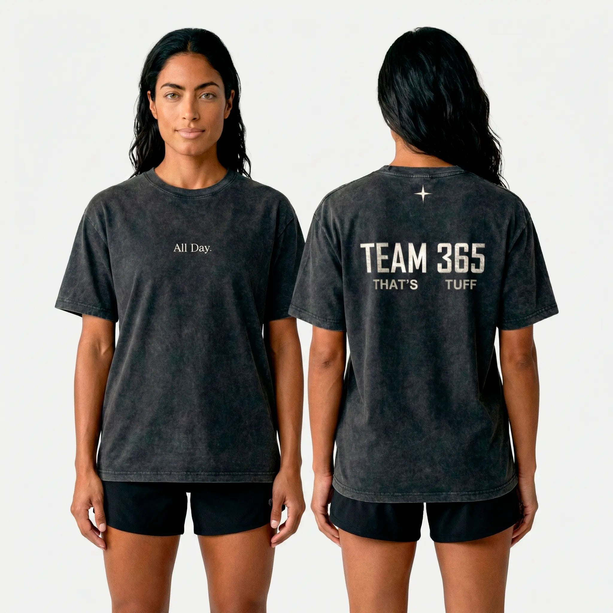 Camiseta All Day/Team 365 - Preta Estonado