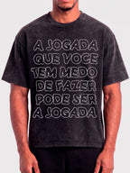 Camiseta A Jogada - Preta Estonada