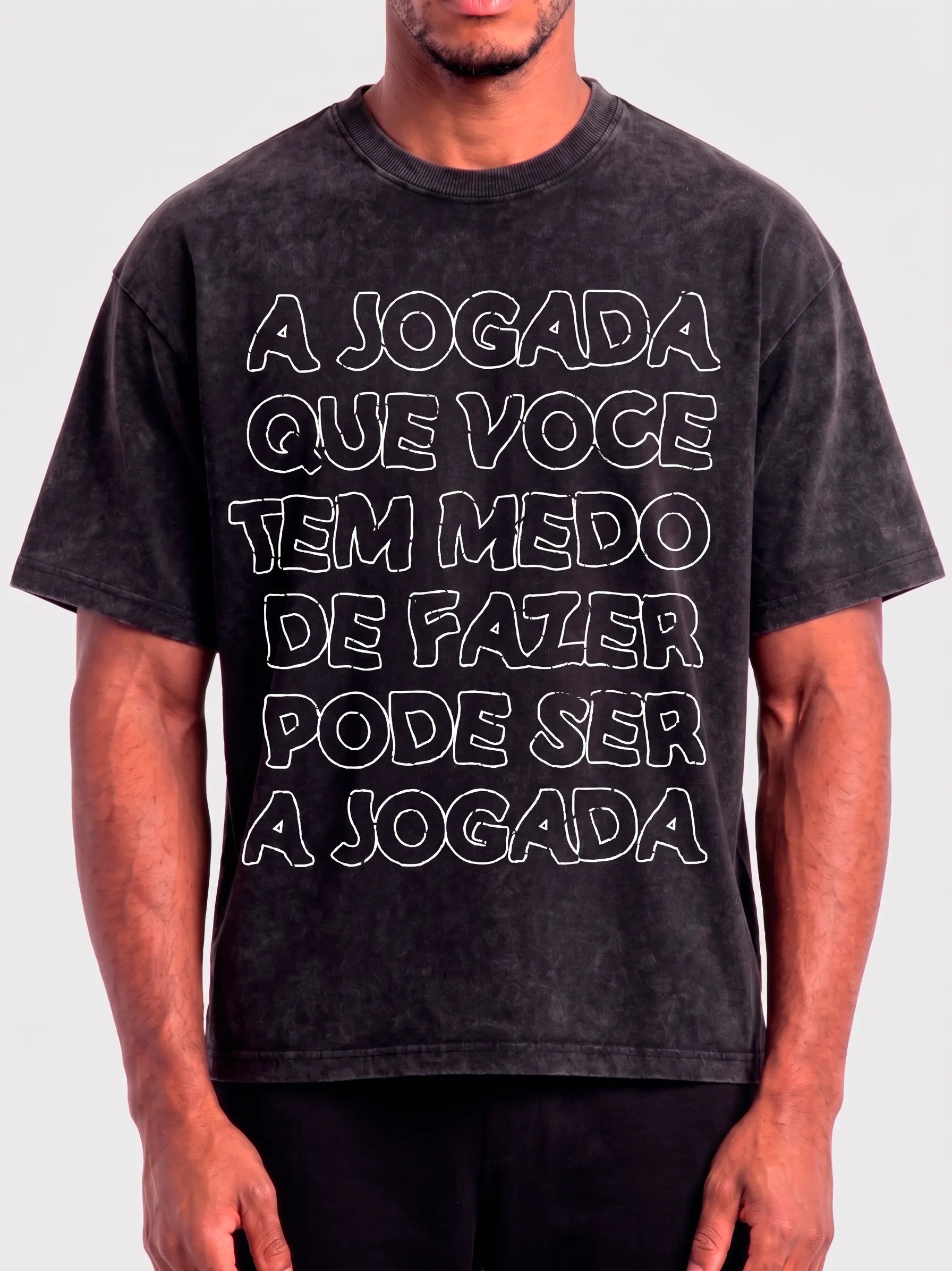 Camiseta A Jogada - Preta Estonada