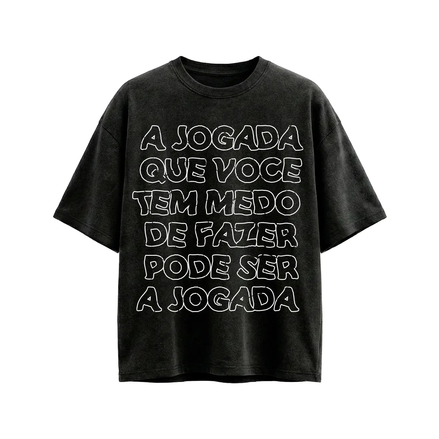 Camiseta A Jogada - Preta Estonada