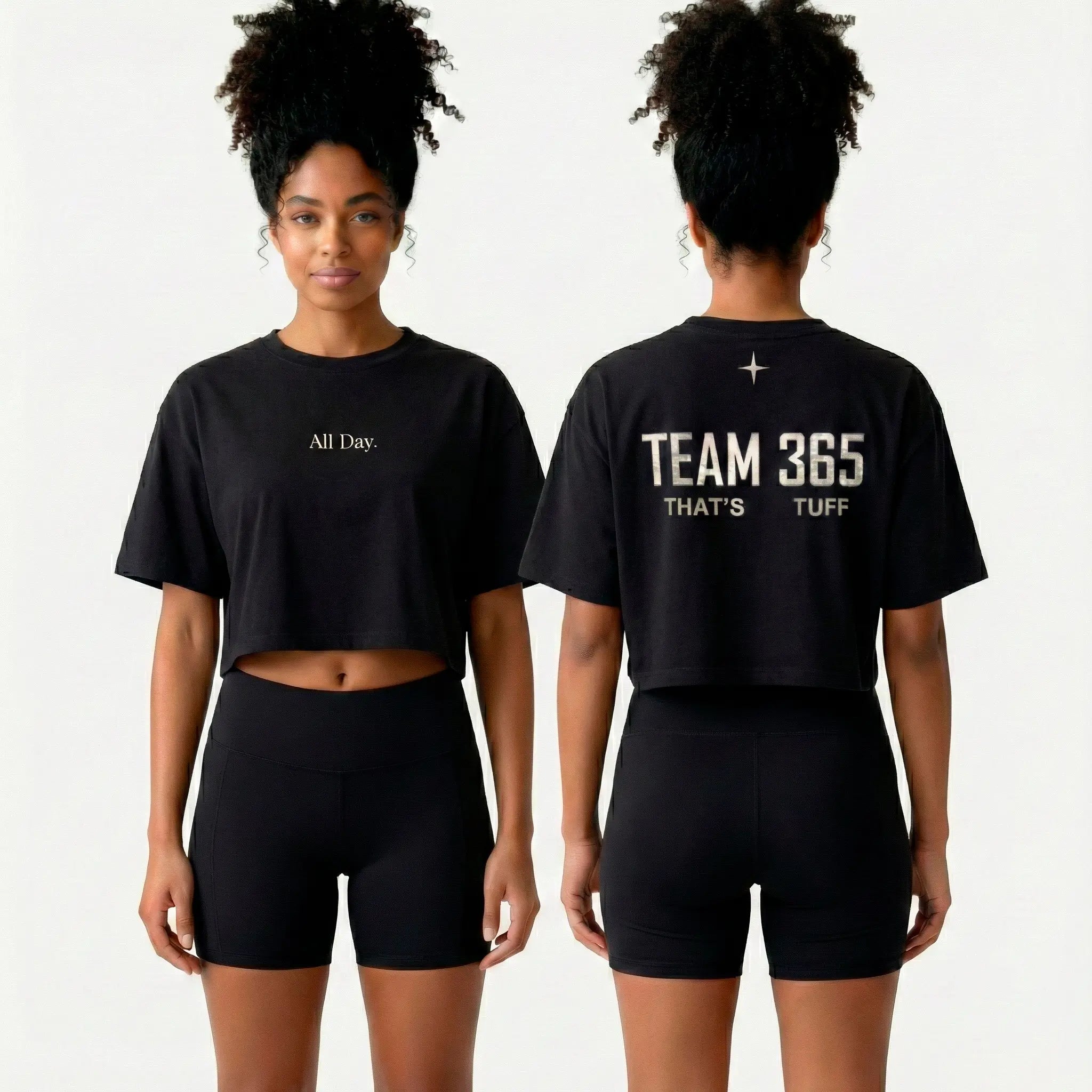 Cropped All Day/Team 365 - Preto