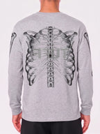 Camiseta Manga Longa Skeleton - Cinza