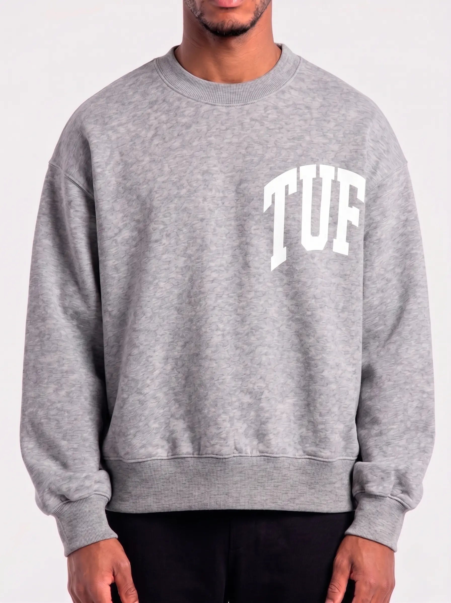 Moletom Boxy Careca TUFF Curve - Cinza