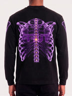 Camiseta Manga Longa Skeleton - Preta