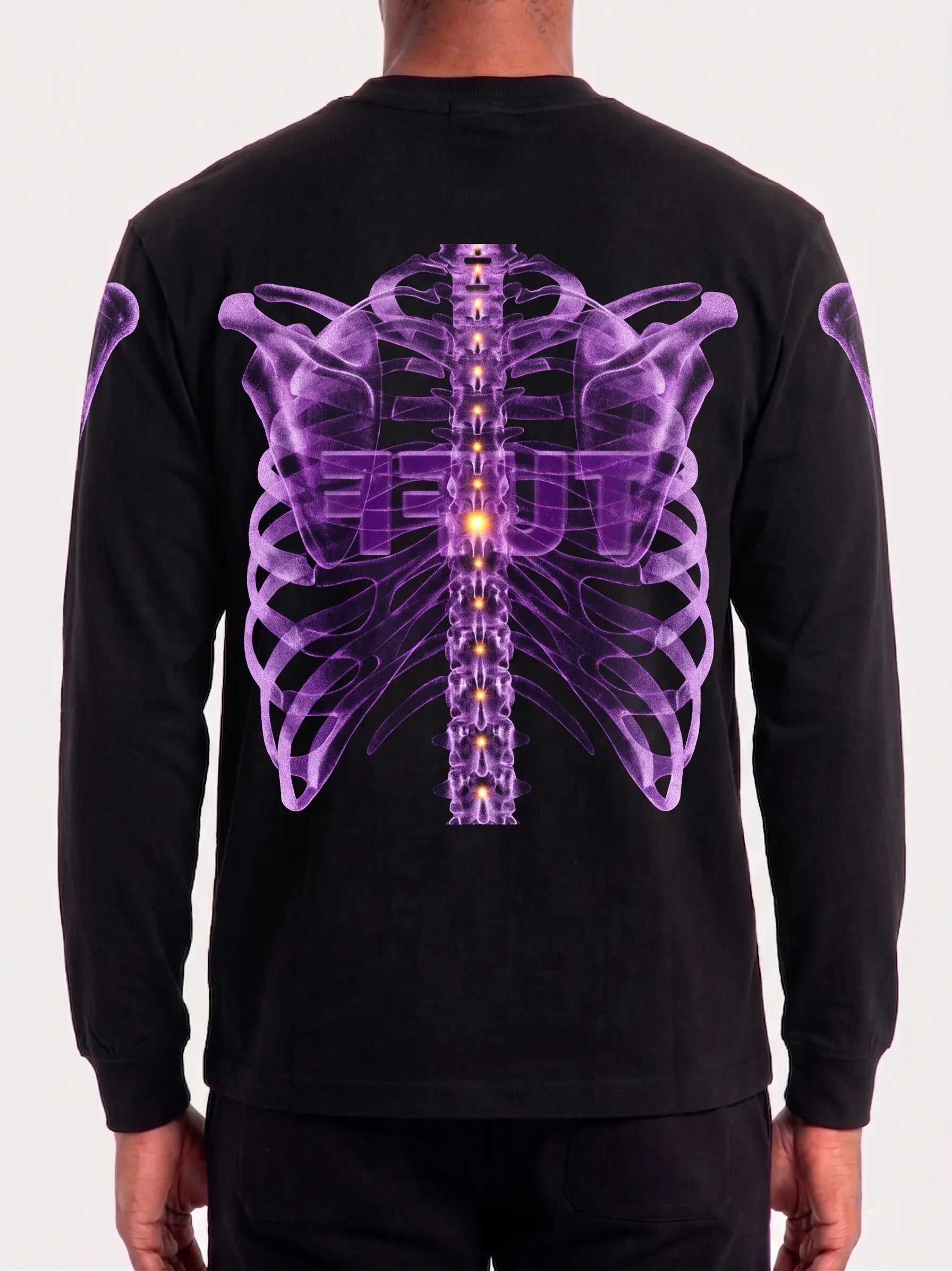 Camiseta Manga Longa Skeleton - Preta