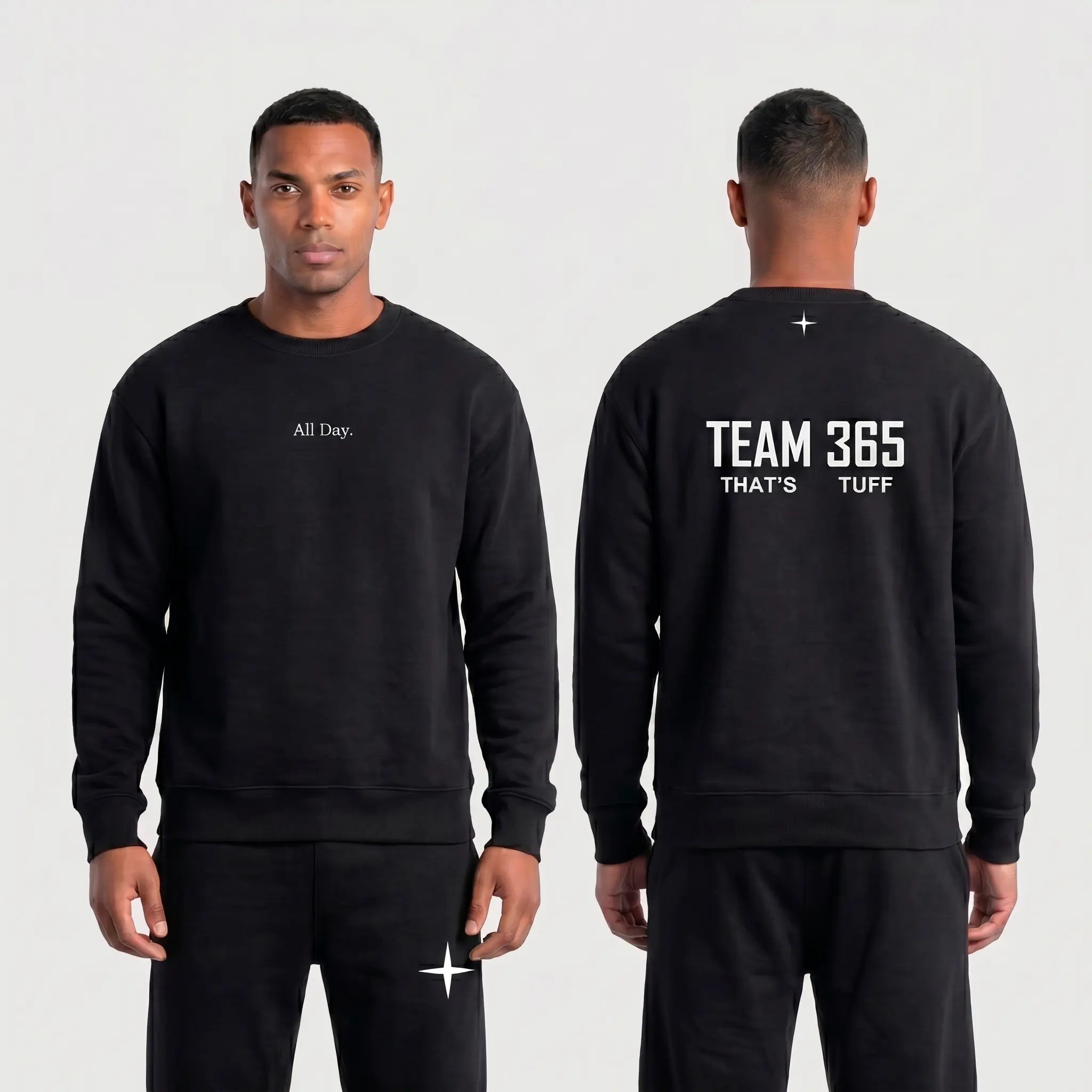 Moletom Careca All Day/Team 365 - Preto