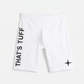 That's TUFF Compression Shorts - White
