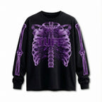 Camiseta Manga Longa Skeleton - Preta